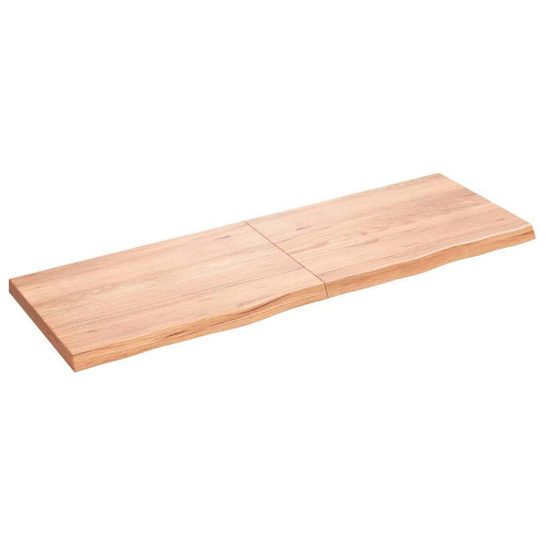 Wandregal Eiche Massivholz Hellbraun 180 cm