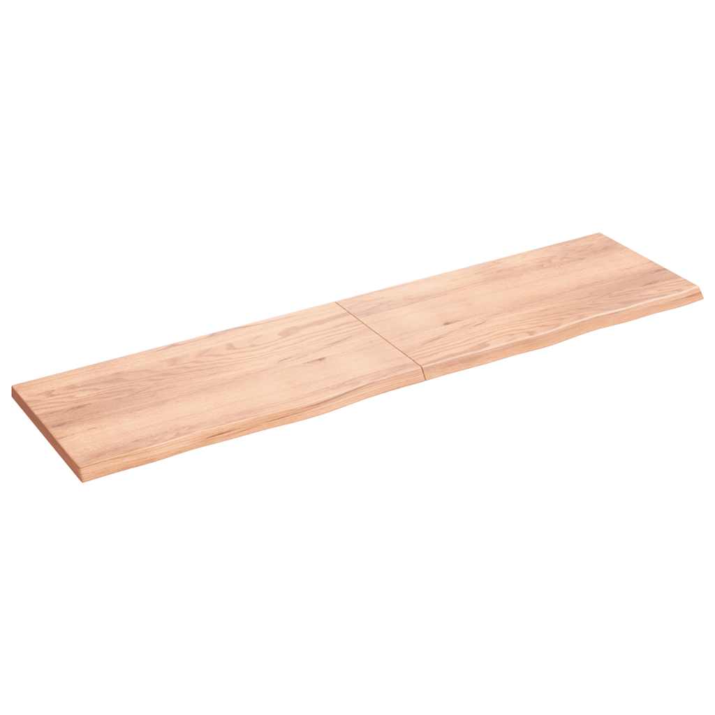 Wandregal Eiche Massivholz Hellbraun 200 cm