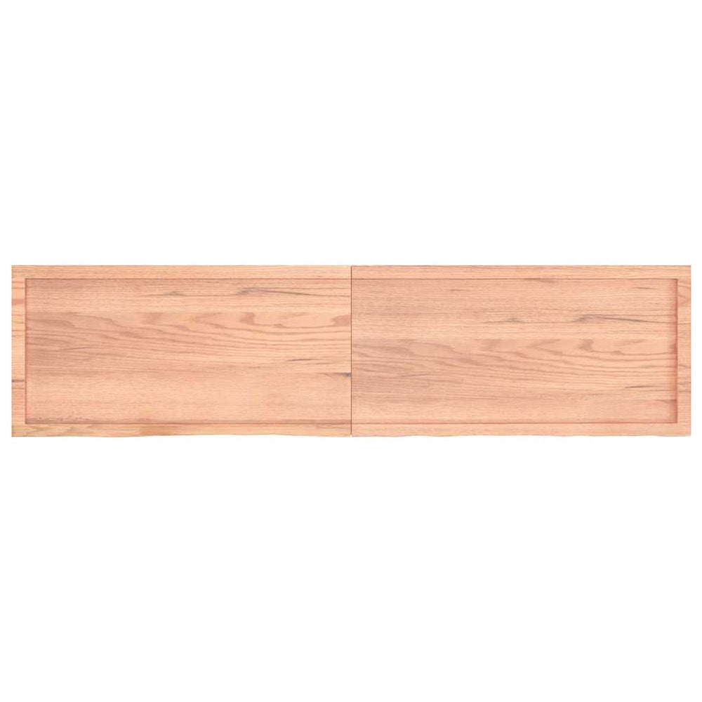 Wandregal Eiche Massivholz Hellbraun 200 cm