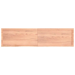 Wandregal Eiche Massivholz Hellbraun 200 cm