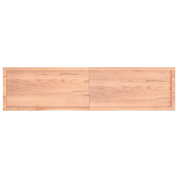 Wandregal Eiche Massivholz Hellbraun 200 cm