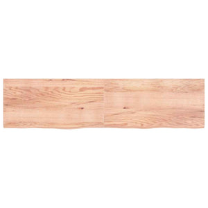 Wandregal Eiche Massivholz Hellbraun 200 cm