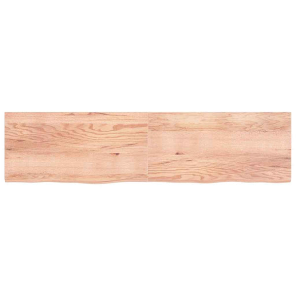 Wandregal Eiche Massivholz Hellbraun 200 cm