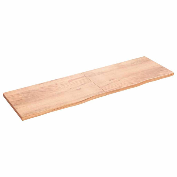 Wandregal Eiche Massivholz Hellbraun 200 cm