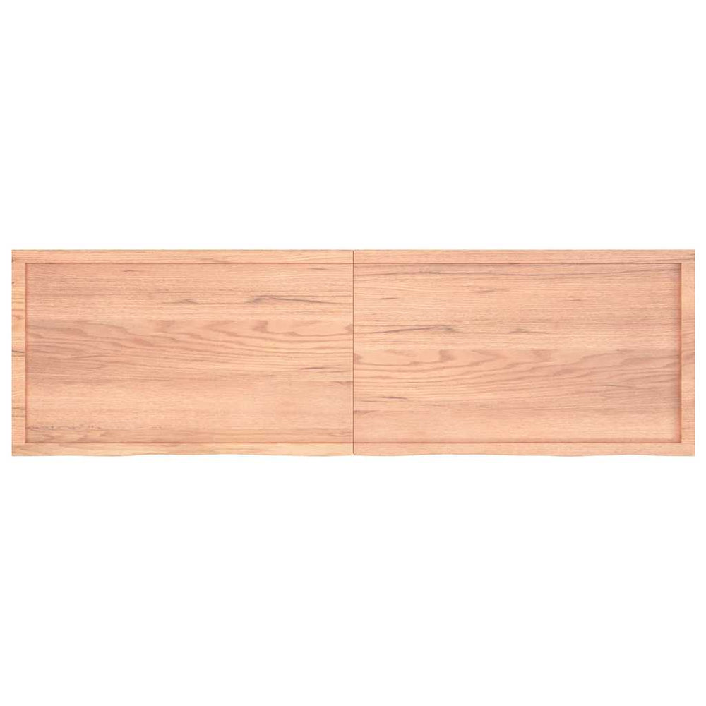 Wandregal Eiche Massivholz Hellbraun 200 cm