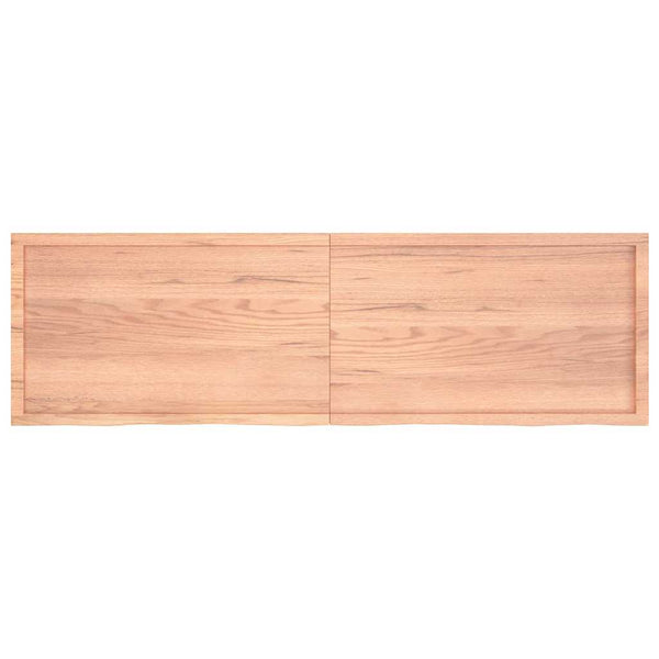Wandregal Eiche Massivholz Hellbraun 200 cm