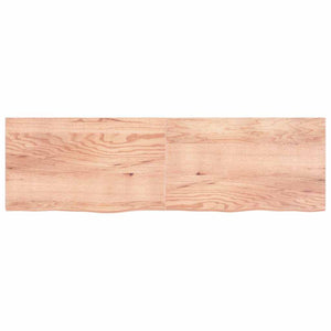 Wandregal Eiche Massivholz Hellbraun 200 cm