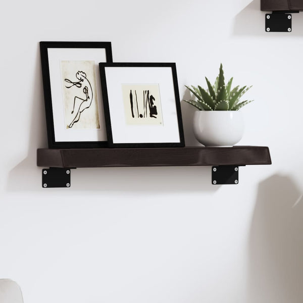 Dunkelbraunes Wandregal Eiche 40 cm