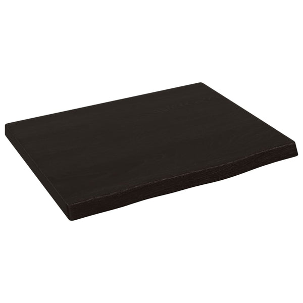 Wandregal Dunkelbraun 40x30 cm Eiche Massivholz