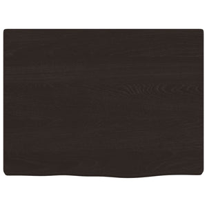 Wandregal Dunkelbraun 40x30 cm Eiche Massivholz