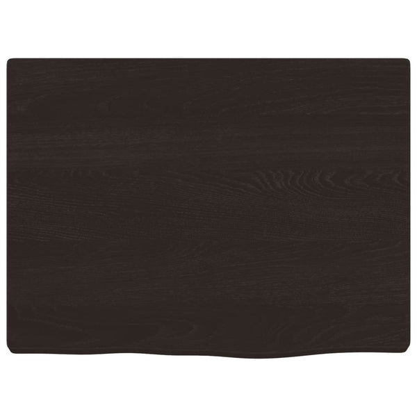 Wandregal Dunkelbraun 40x30 cm Eiche Massivholz
