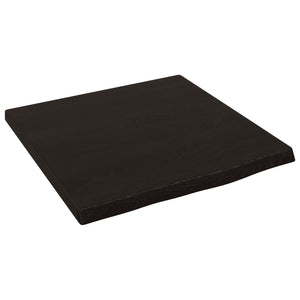 Wandregal Dunkelbraun Eiche Massivholz 40x40 cm