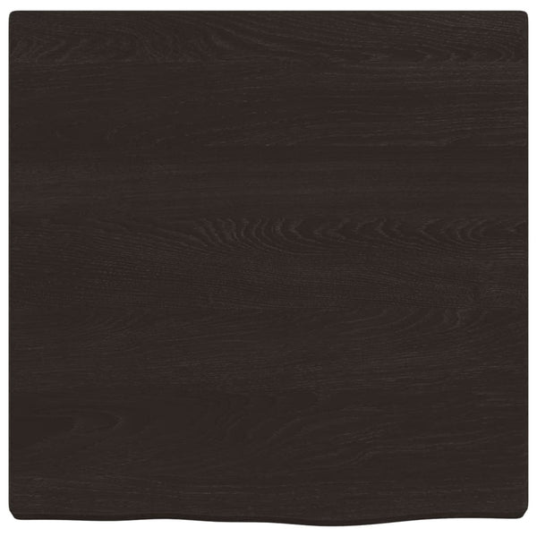 Wandregal Dunkelbraun Eiche Massivholz 40x40 cm