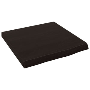 Wandregal Dunkelbraun Eiche Massivholz 40x40 cm