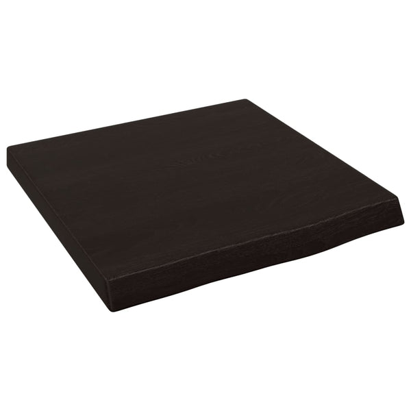 Wandregal Dunkelbraun Eiche Massivholz 40x40 cm