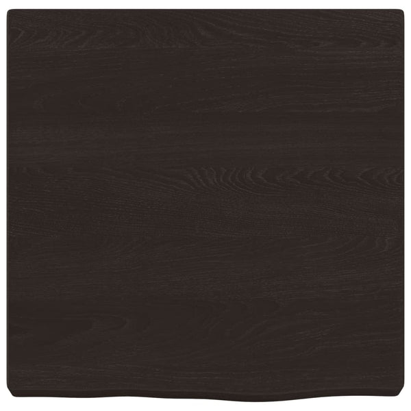 Wandregal Dunkelbraun Eiche Massivholz 40x40 cm