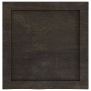 Wandregal Dunkelbraun Eiche Massivholz 40x40 cm