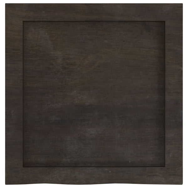 Wandregal Dunkelbraun Eiche Massivholz 40x40 cm