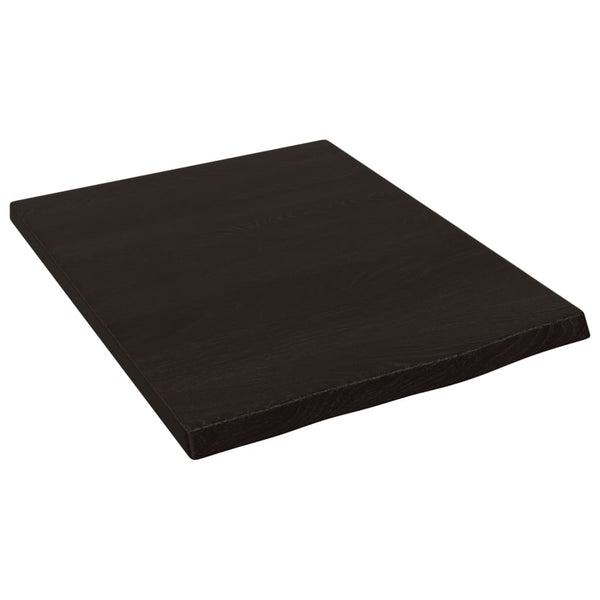 Wandregal Dunkelbraun 40x50 cm Massivholz Eiche
