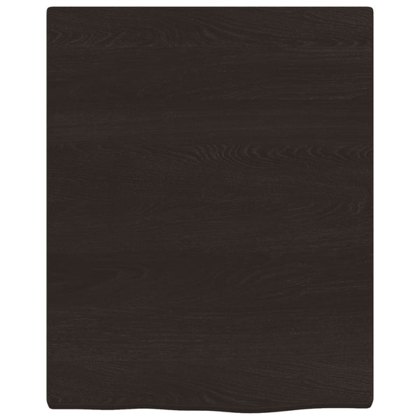 Wandregal Dunkelbraun 40x50 cm Massivholz Eiche
