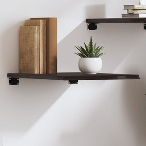Wandregal Dunkelbraun 40x50 cm Massivholz Eiche