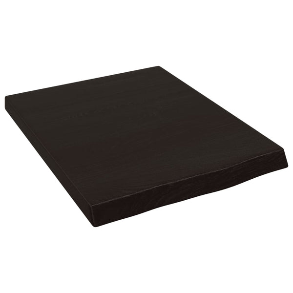 Dunkelbraunes Wandregal Eiche Massivholz 40x50 cm