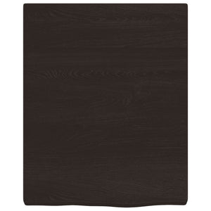 Dunkelbraunes Wandregal Eiche Massivholz 40x50 cm