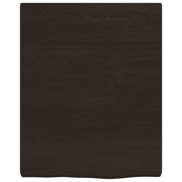 Dunkelbraunes Wandregal Eiche Massivholz 40x50 cm