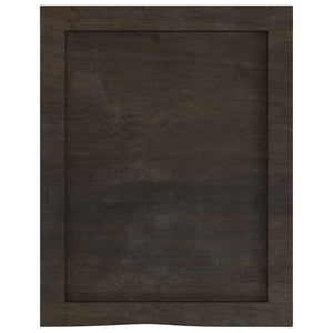 Dunkelbraunes Wandregal Eiche Massivholz 40x50 cm