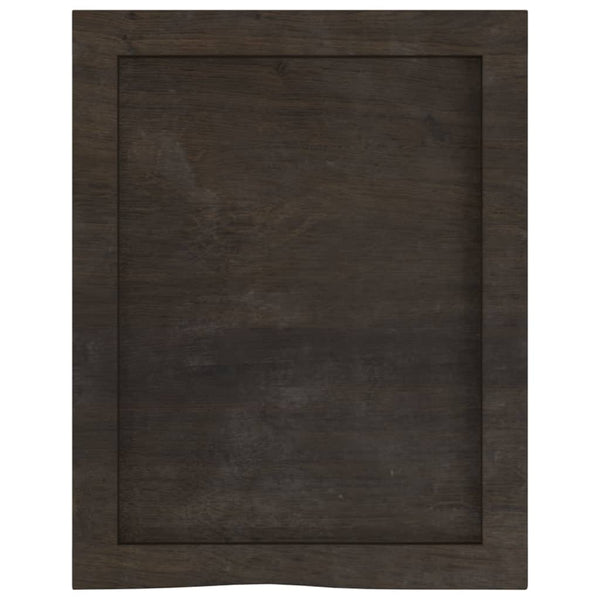 Dunkelbraunes Wandregal Eiche Massivholz 40x50 cm