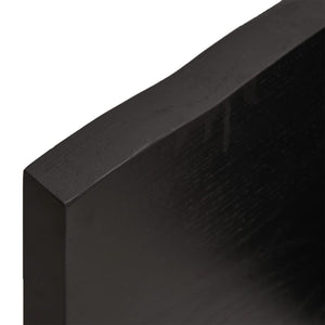 Dunkelbraunes Wandregal Eiche Massivholz 40x50 cm