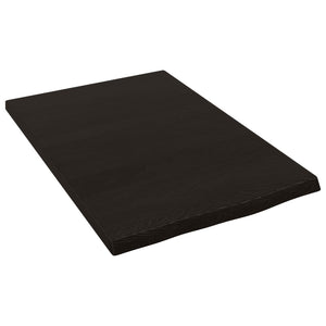 Dunkelbraunes Wandregal 40x60 cm Eiche Massivholz