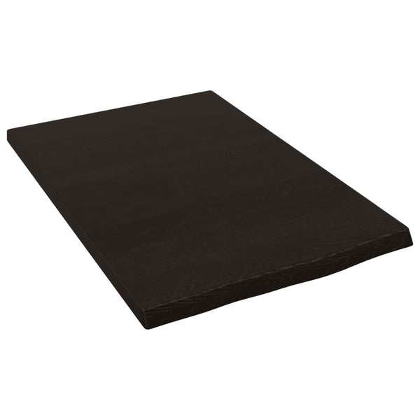 Dunkelbraunes Wandregal 40x60 cm Eiche Massivholz