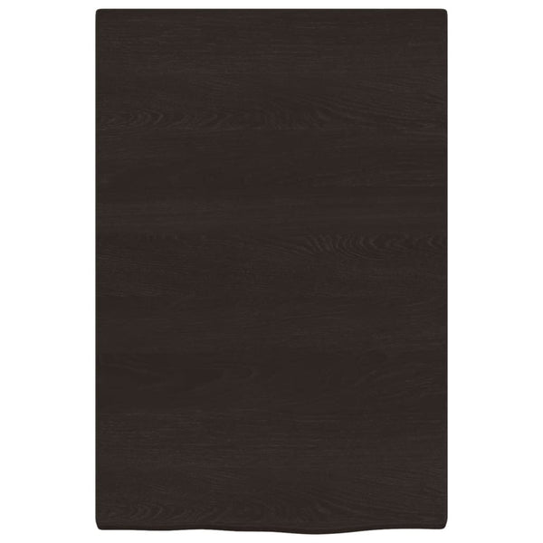 Dunkelbraunes Wandregal 40x60 cm Eiche Massivholz