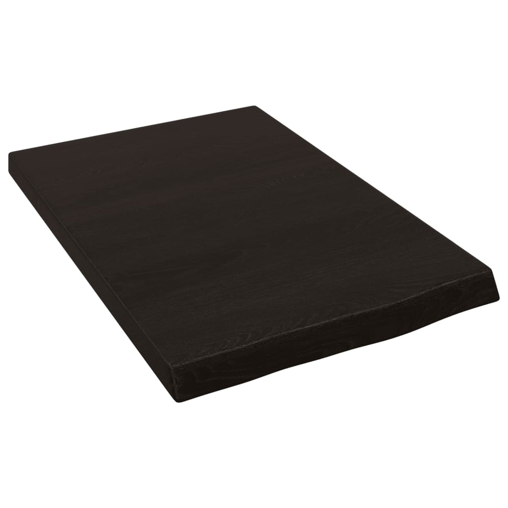 Wandregal Dunkelbraun 40x60 cm Eiche Massivholz