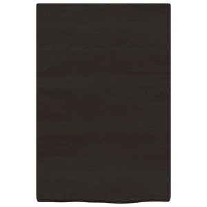 Wandregal Dunkelbraun 40x60 cm Eiche Massivholz