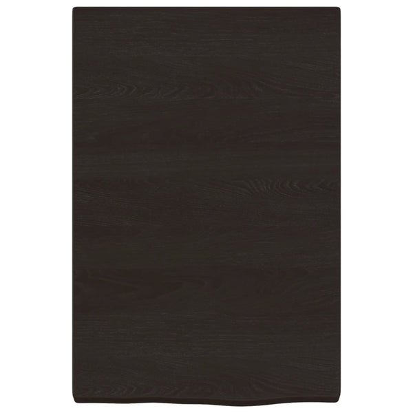 Wandregal Dunkelbraun 40x60 cm Eiche Massivholz
