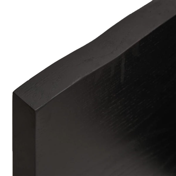 Wandregal Dunkelbraun 40x60 cm Eiche Massivholz
