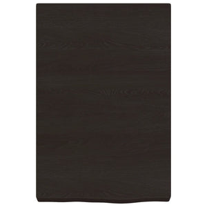 Dunkelbraunes Wandregal Eiche Massivholz 40x60 cm