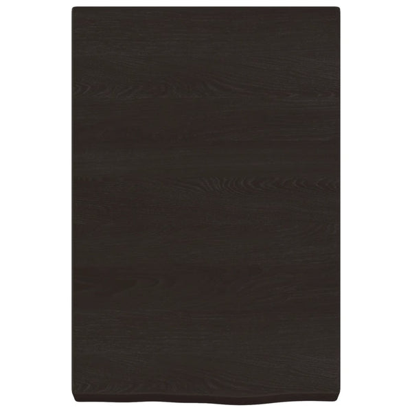 Dunkelbraunes Wandregal Eiche Massivholz 40x60 cm