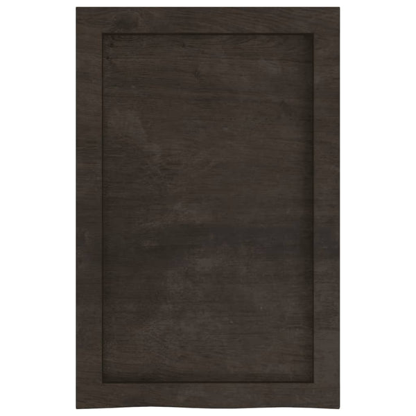 Dunkelbraunes Wandregal Eiche Massivholz 40x60 cm