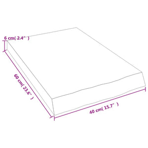 Dunkelbraunes Wandregal Eiche Massivholz 40x60 cm