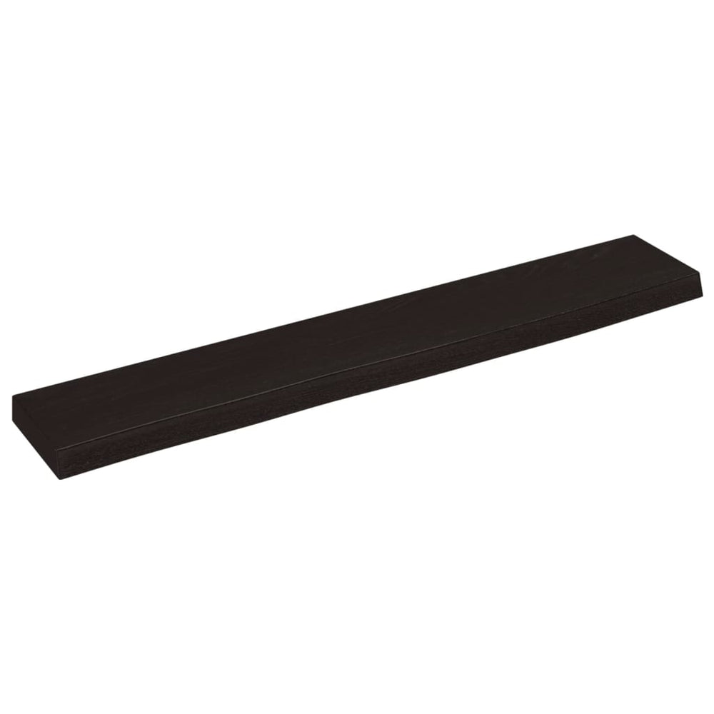 Dunkelbraunes Wandregal 60 cm Eiche Massivholz