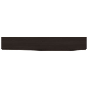 Dunkelbraunes Wandregal 60 cm Eiche Massivholz