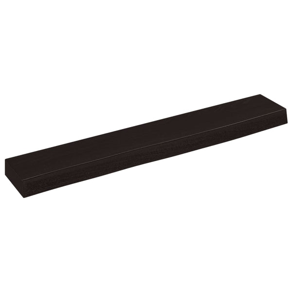Dunkelbraunes Wandregal Eiche Massivholz 60cm