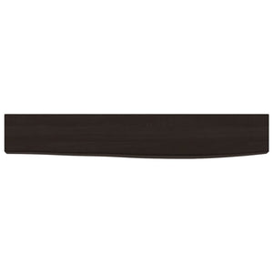 Dunkelbraunes Wandregal Eiche Massivholz 60cm