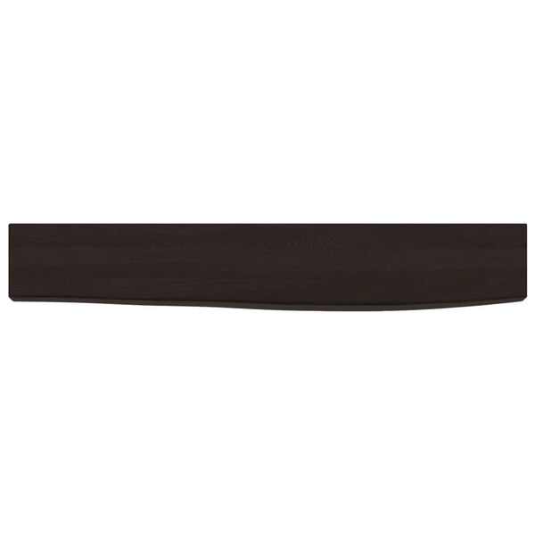 Dunkelbraunes Wandregal Eiche Massivholz 60cm
