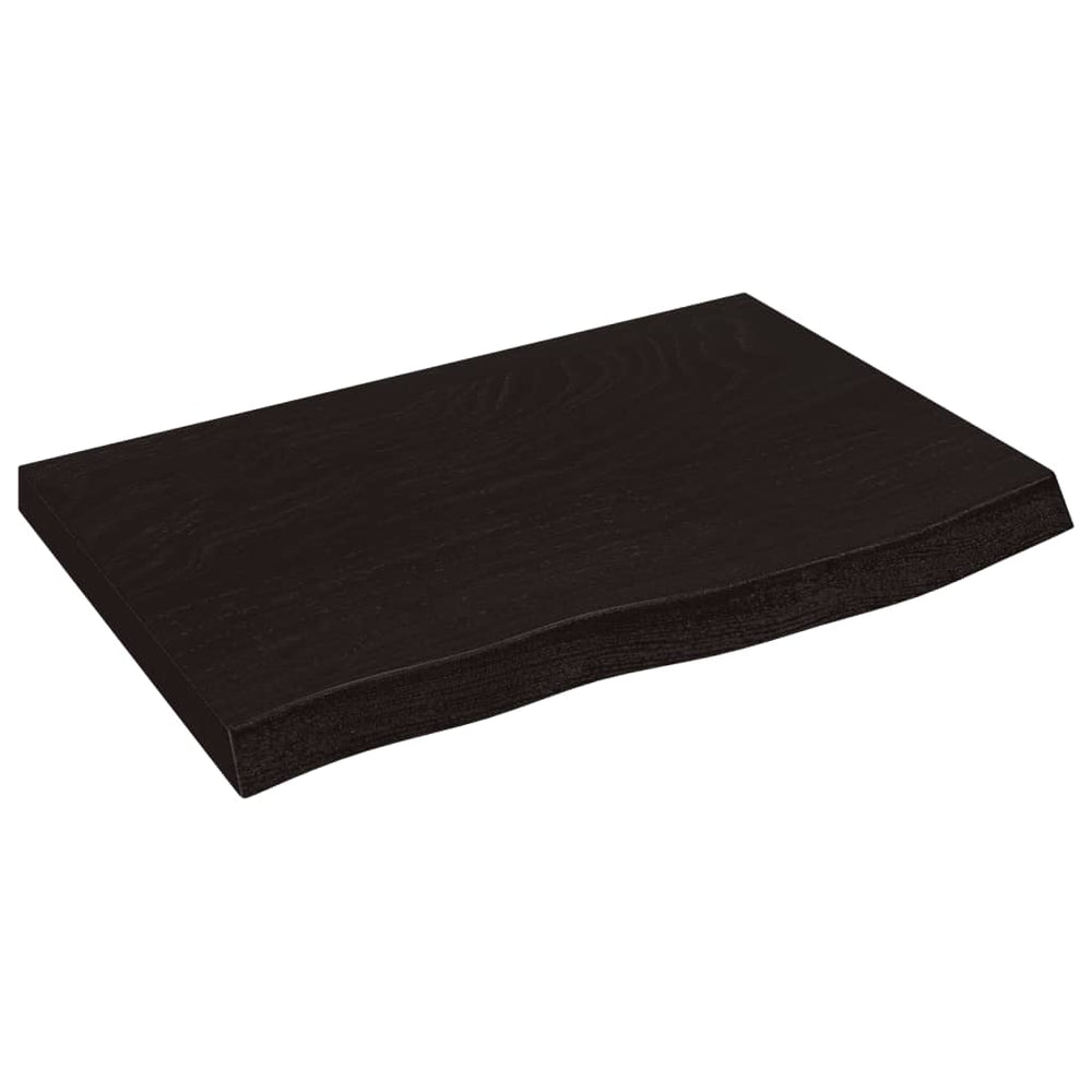 Dunkelbraunes Wandregal 60x40 cm aus Eiche