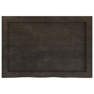 Dunkelbraunes Wandregal 60x40 cm aus Eiche