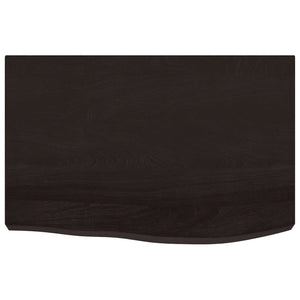 Wandregal Dunkelbraun 60x40 cm Eiche Massivholz